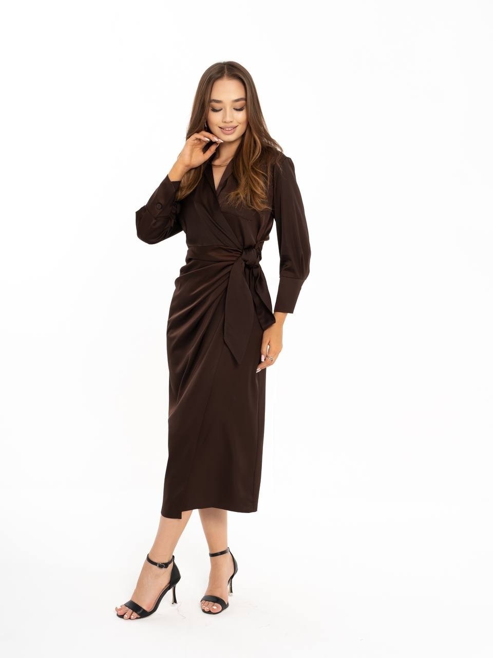 платье халат,платье длинное,атласное платье,атласное платье с запахом,атласное платье миди