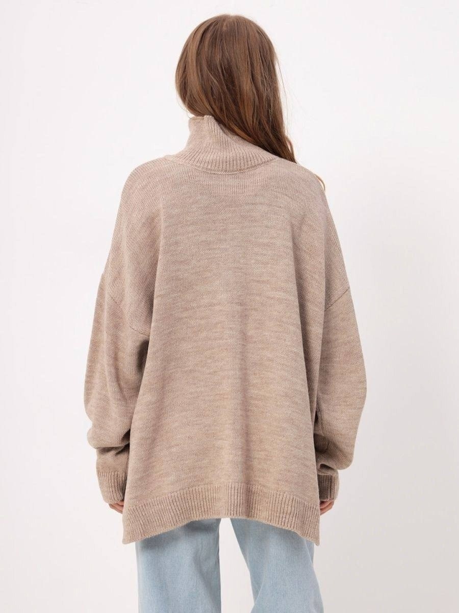 свитер оверсайз с высоким воротником,свитер женский оверсайз,свитер оверсайз вязаный с горлом женский,свитер женский с горлом оверсайз,вязаный джемпер женский оверсайз