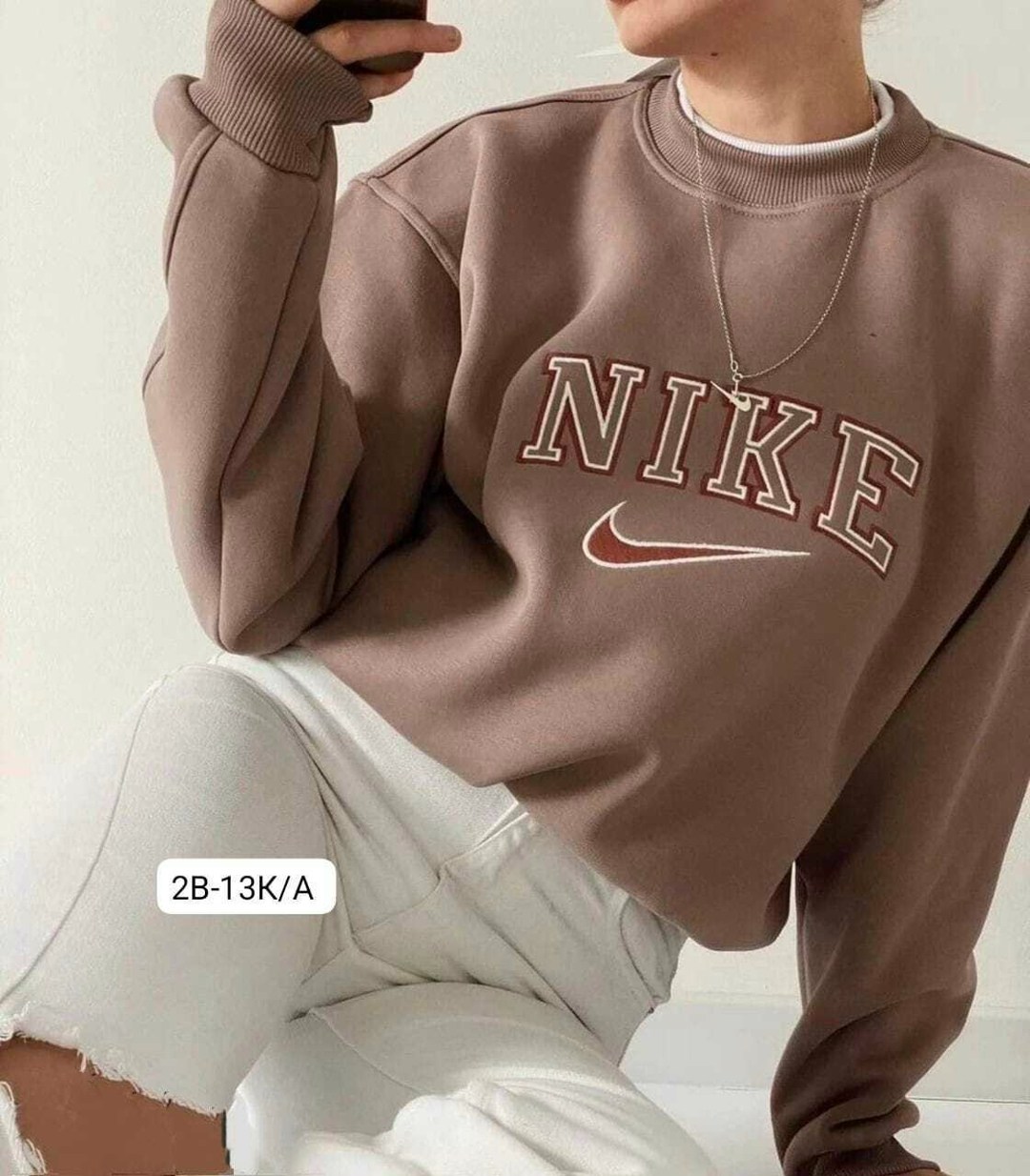 свитшот женский nike,свитшот найк с воротником,свитшот женская,толстовка стильная,nike sweatshirt