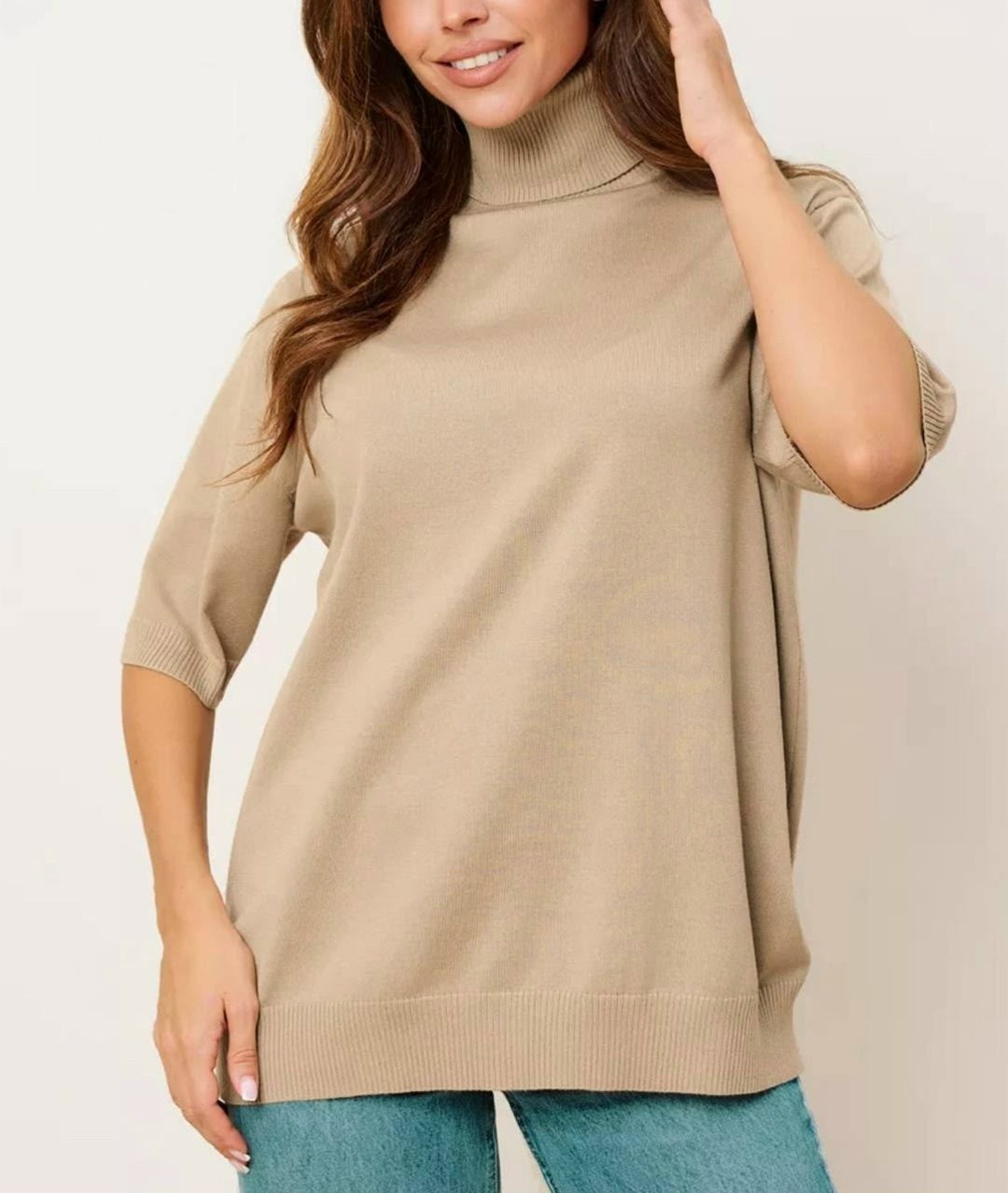 женская водолазка,кофта женская,трикотажный джемпер,водолазка с короткими рукавами,джемпер