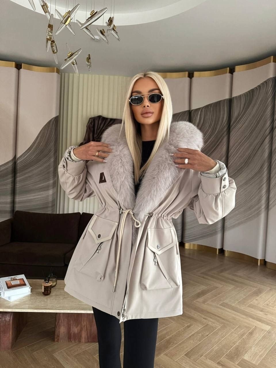 парка меховая,зимние куртки,парка женская,парка с натуральным мехом,куртка женская