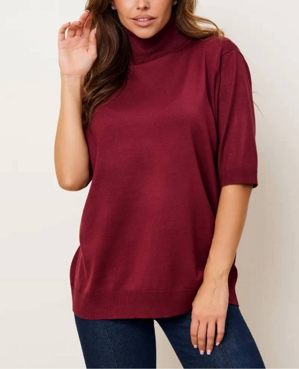 женская водолазка,кофта женская,трикотажный джемпер,водолазка с короткими рукавами,джемпер