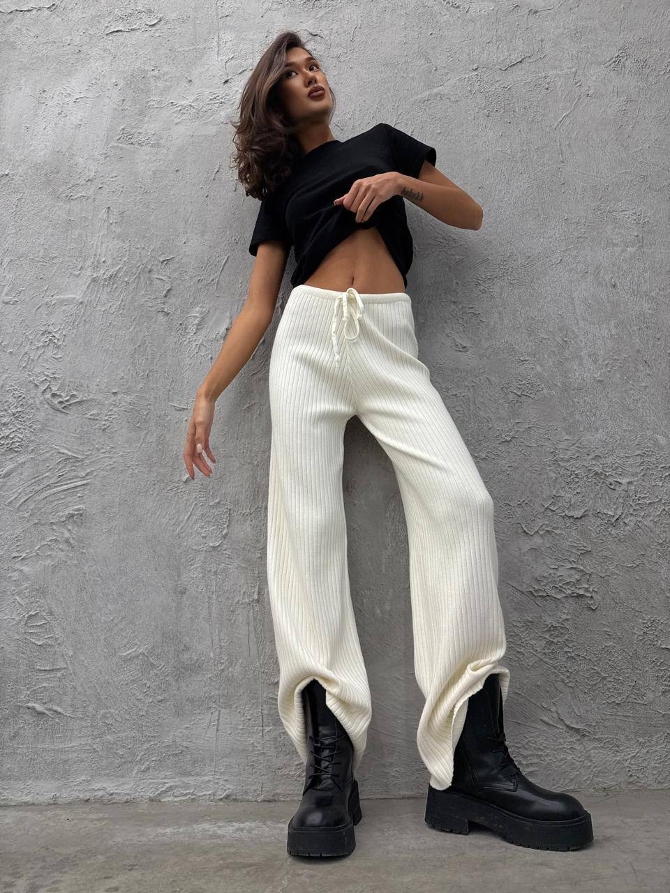 вязаные брюки,брюки палаццо в рубчик,вязаные брюки женские,брюки лапша палаццо,вязаные брюки клеш