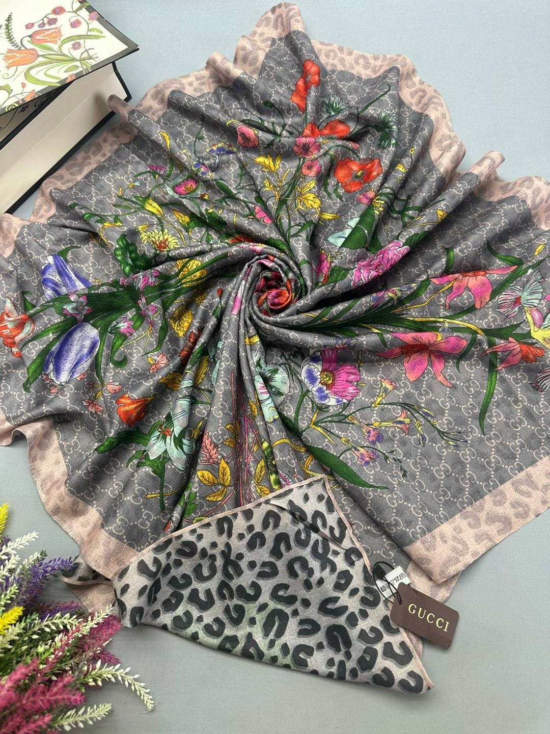 платки гуччи,платок gucci,брендовый платок,платки женские,теплые платки