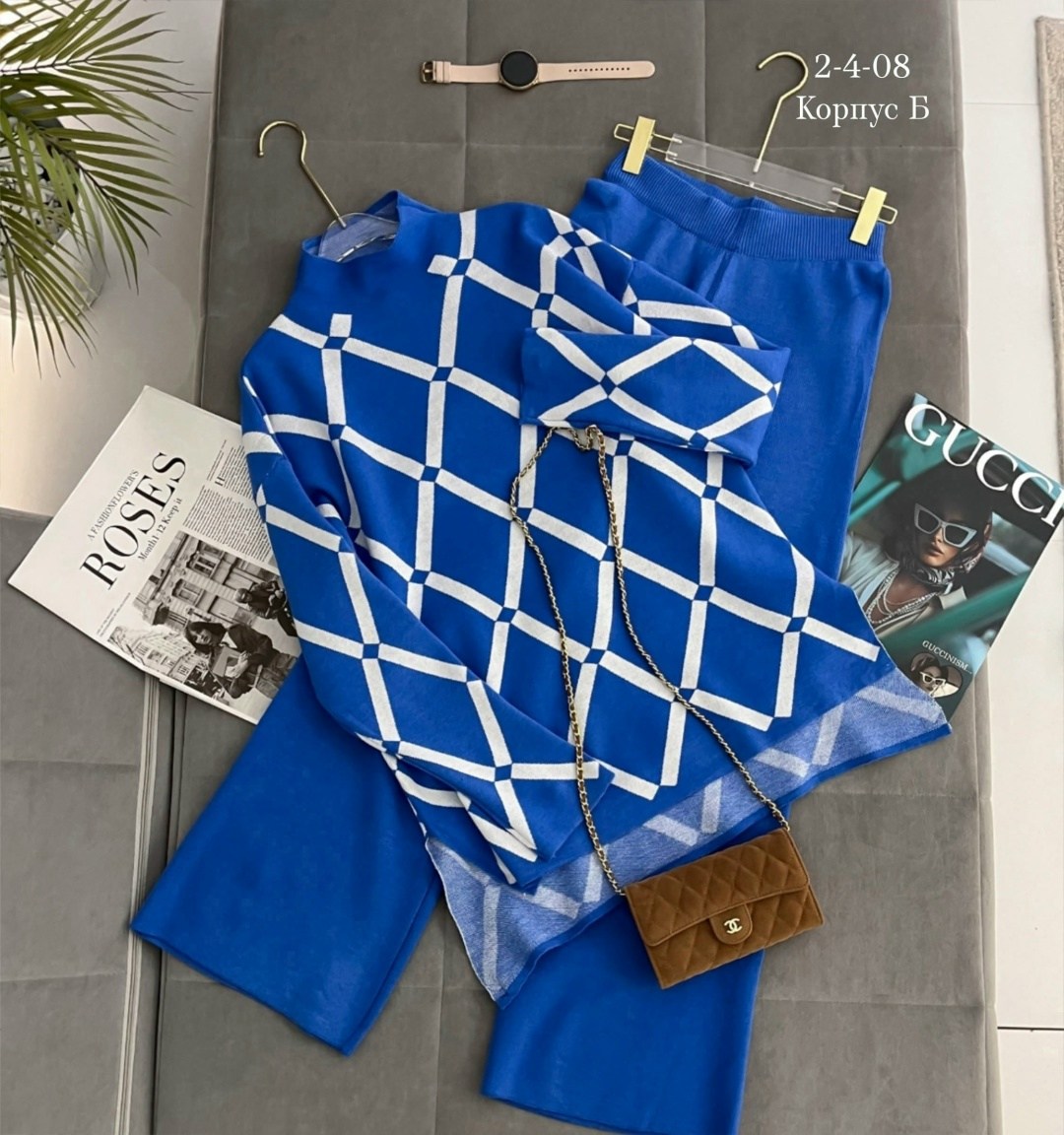 трикотажные костюмы,трикотажные костюмы женские,вязаные костюмы,костюм с принтом,костюм с брюками