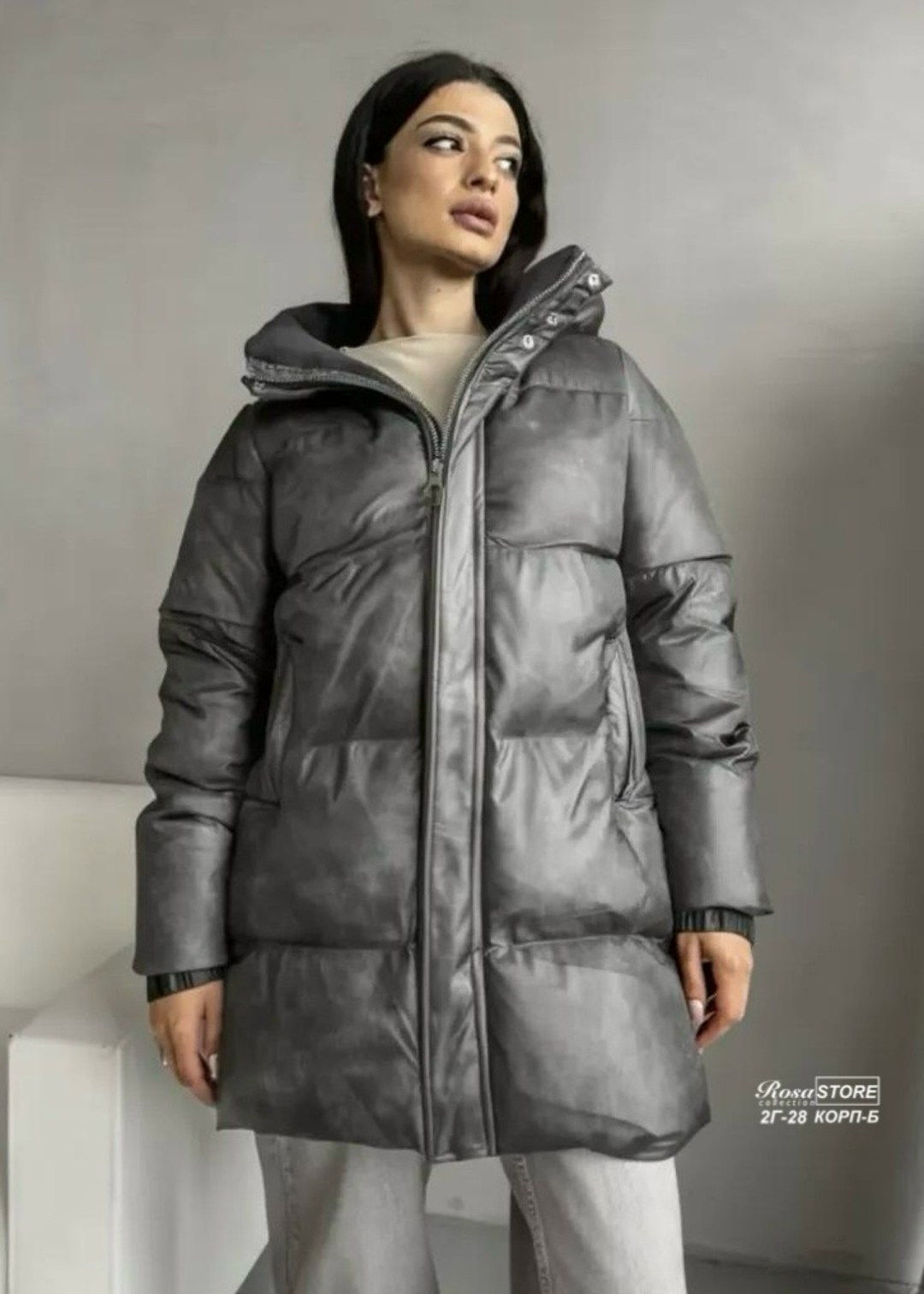 куртка женская,пуховик экокожа женский,удлиненная куртка,куртки зимние женские,зимняя куртка из экокожи