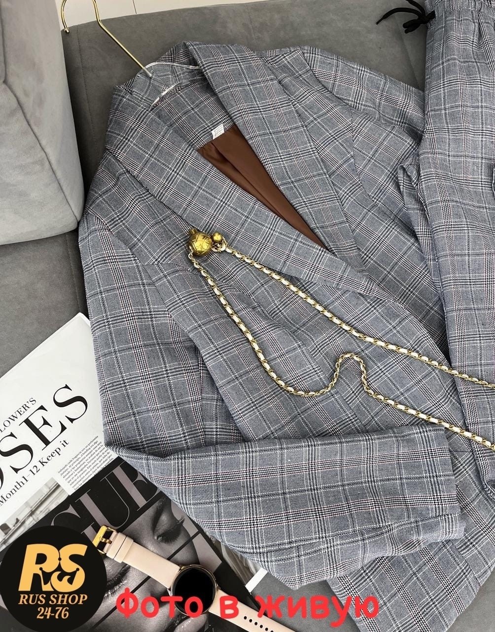 костюм женский брючный в мелкую клетку,костюмы брючные,женский клетчатый брючный костюм,модные костюмы,брючный костюм в клетку