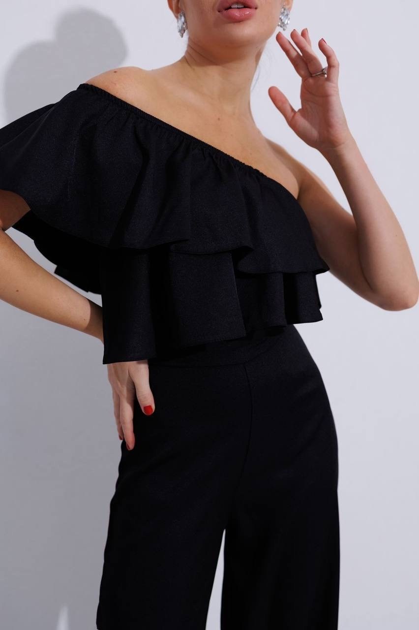 элегантные комбинезоны,вечерние комбинезоны,комбинезон с оборками,женские комбинезоны,комплект комбинезон