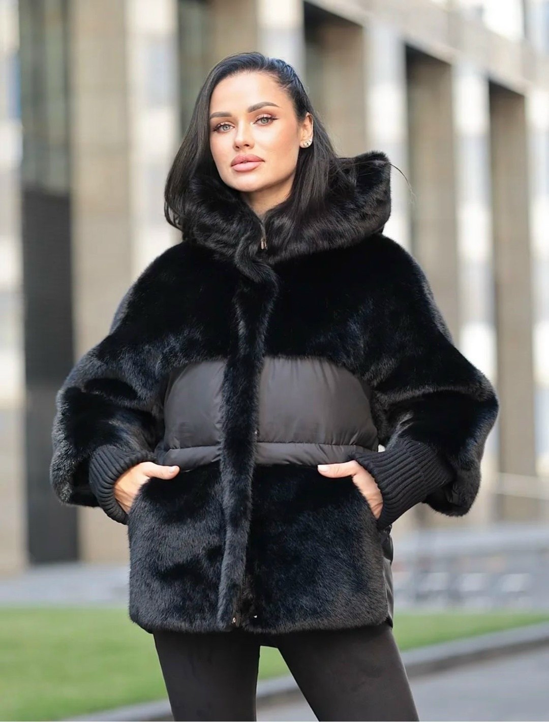 куртка женская,меховая куртка,куртка комбинированная,куртка пуховик,стильная куртка