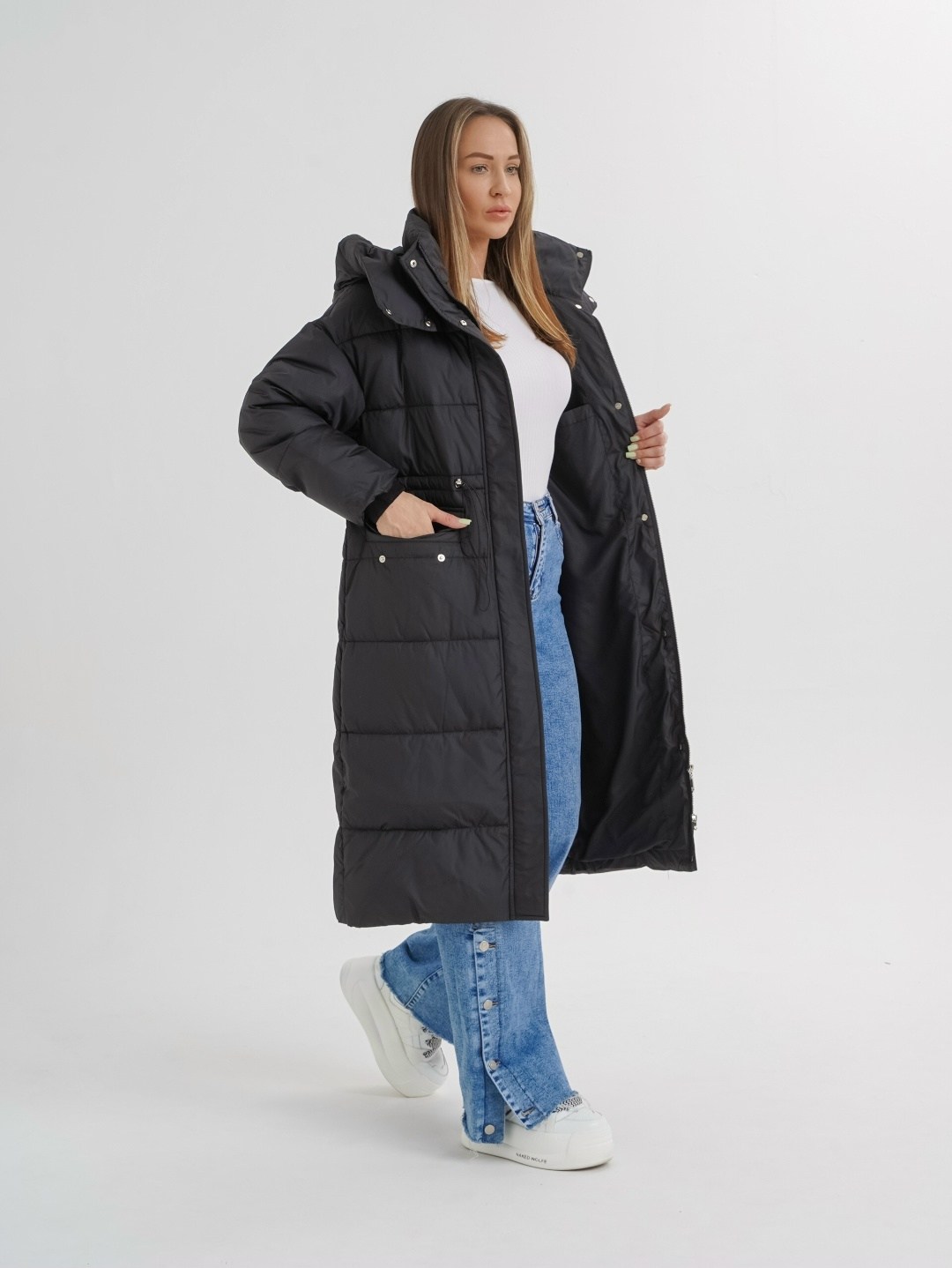 бежевый пуховик,зимние пуховики женские,пуховик удлиненный,женские пуховики,удлиненный зимний пуховик