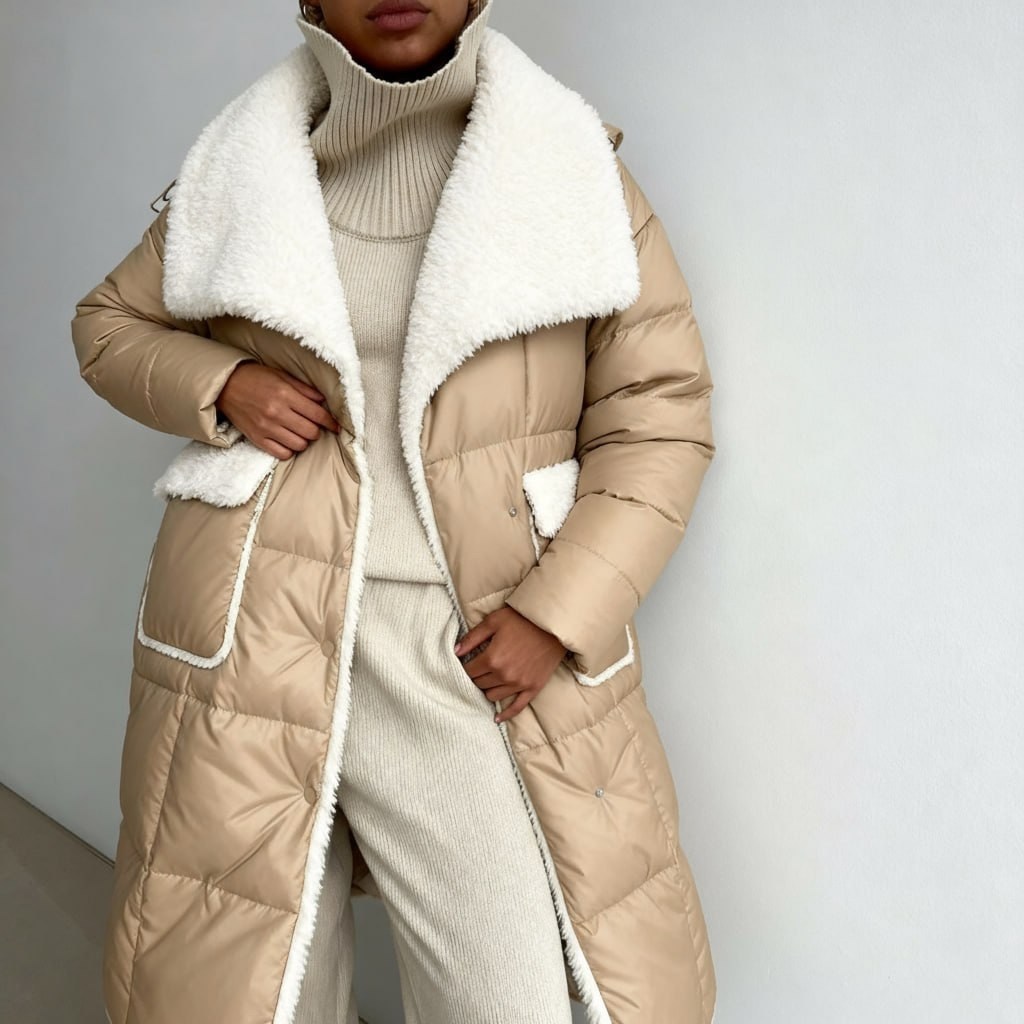 двусторонний пуховик,женские пуховики,удлиненная зимняя куртка,утепленное пальто,длинные пуховики