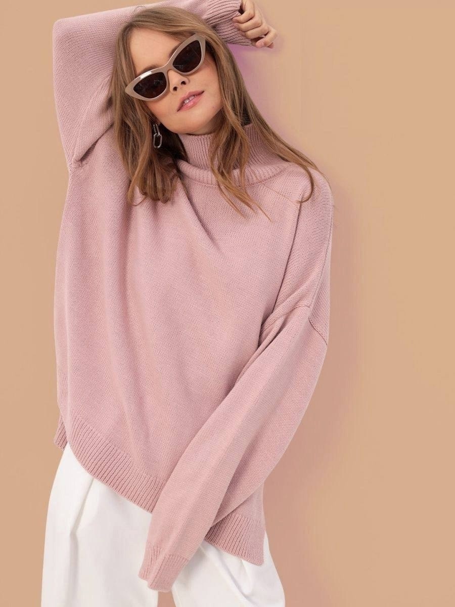 свитер оверсайз с высоким воротником,женский свитер оверсайз,свитер с горлом кашемировый кофта теплая оверсайз,свитер женский с горлом оверсайз,свитшот женский оверсайз