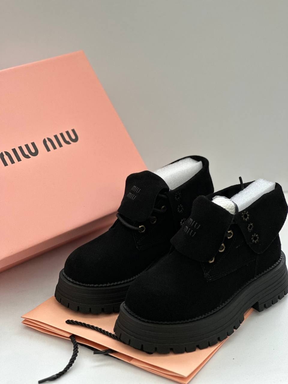 ботинки miu miu,,ботинки миу миу,ботинки miu,ботинки замшевые