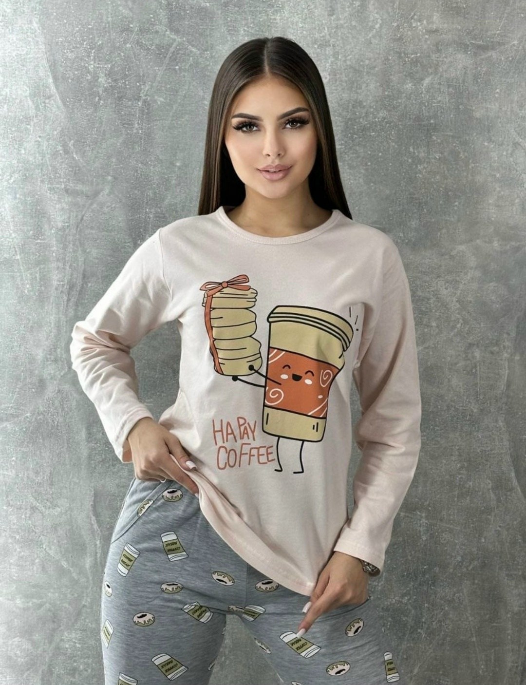 пижама женская,пижама с начесом,пижам,пижама серая,новая пижама