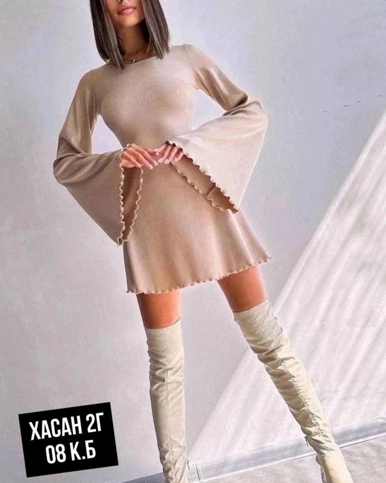 трикотажное платье мини,платье мини с рукавами,платье рукавами,женское трикотажное платье,платье женская