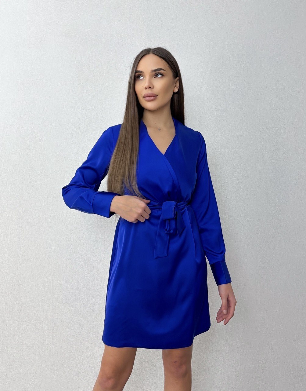 платье комплект,платье с поясом,платье атласное,платье шелк,атласное платье на запах