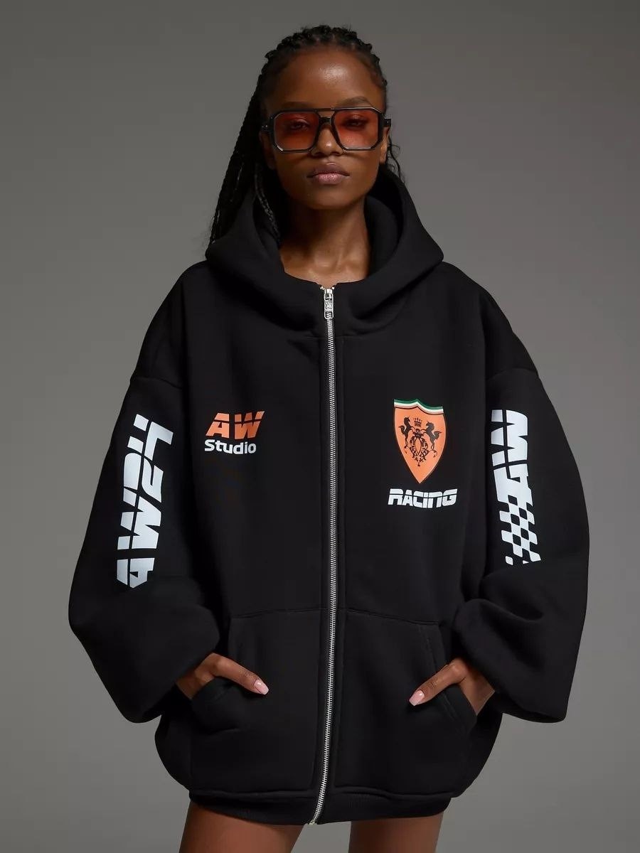 зип худи оверсайз на молнии с принтом,худи оверсайз на молнии с принтом,зип худи оверсайз на молнии,женская толстовка с капюшоном,толстовки женская