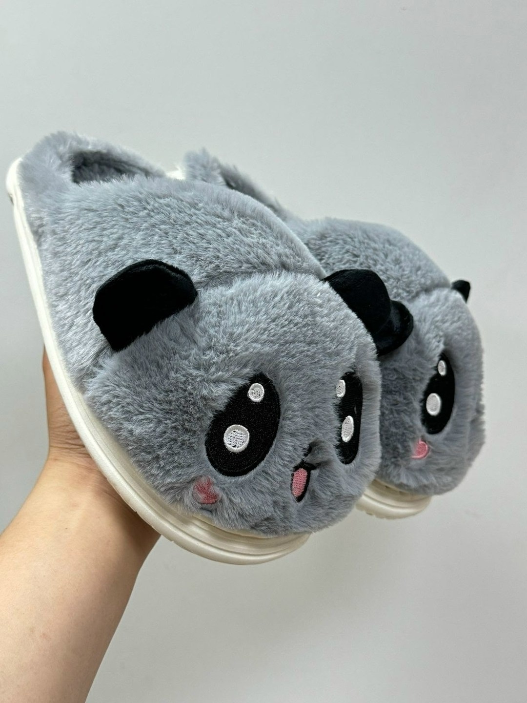 домашние тапочки,плюшевые тапочки,домашние тапочки теплые,тапки панда,тапочки мягкие