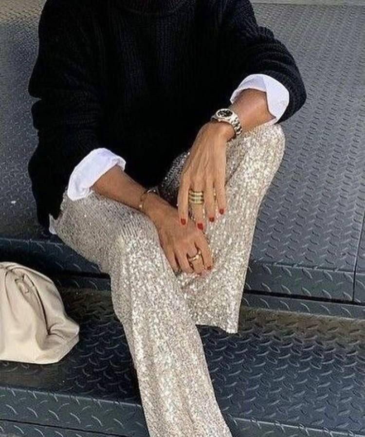 штаны с пайетками,брюки с пайетками,брюки с пайетками блестящие,модные брюки,брюки с пайетками серебристые