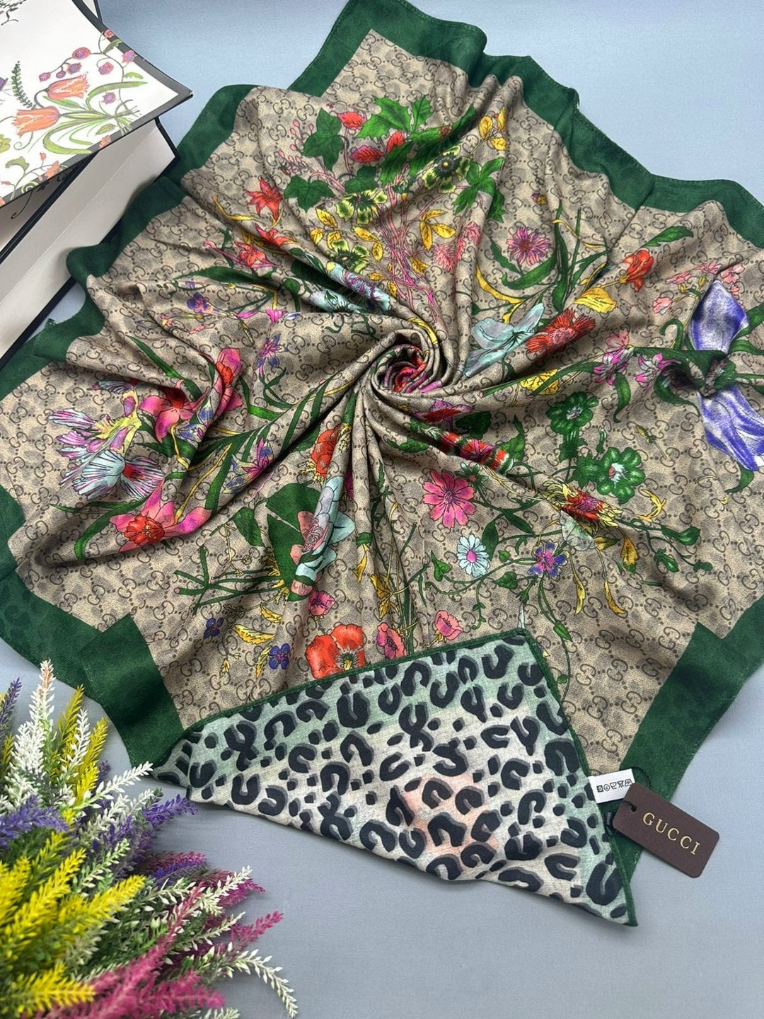 платки гуччи,платок gucci,брендовый платок,платки женские,теплые платки