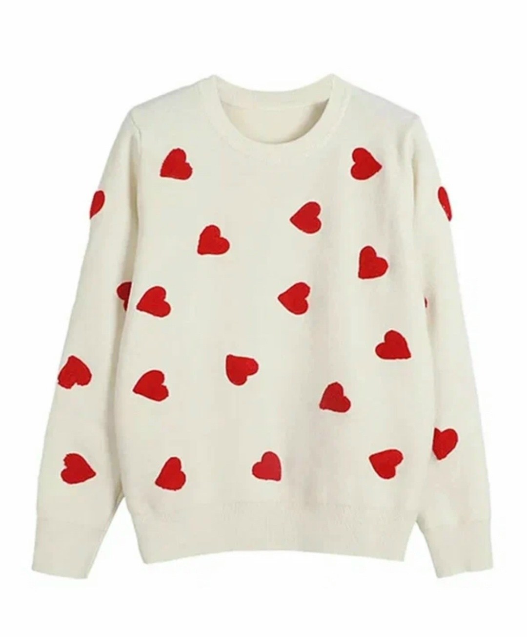 свитер с сердечками,джемпер трикотажный,модные свитера,джемпер с сердечками,свитер оверсайз с сердечками