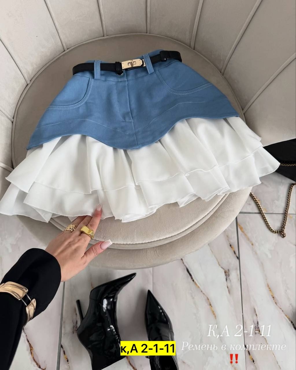 юбка,юбка джинс,юбка женская,юбка с оборками,юбка модная