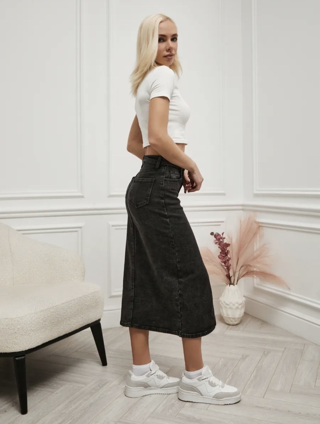 джинсовая юбка,юбка джинсовая миди с разрезом,юбка женская,юбка джинсовая длинная с разрезом,юбка