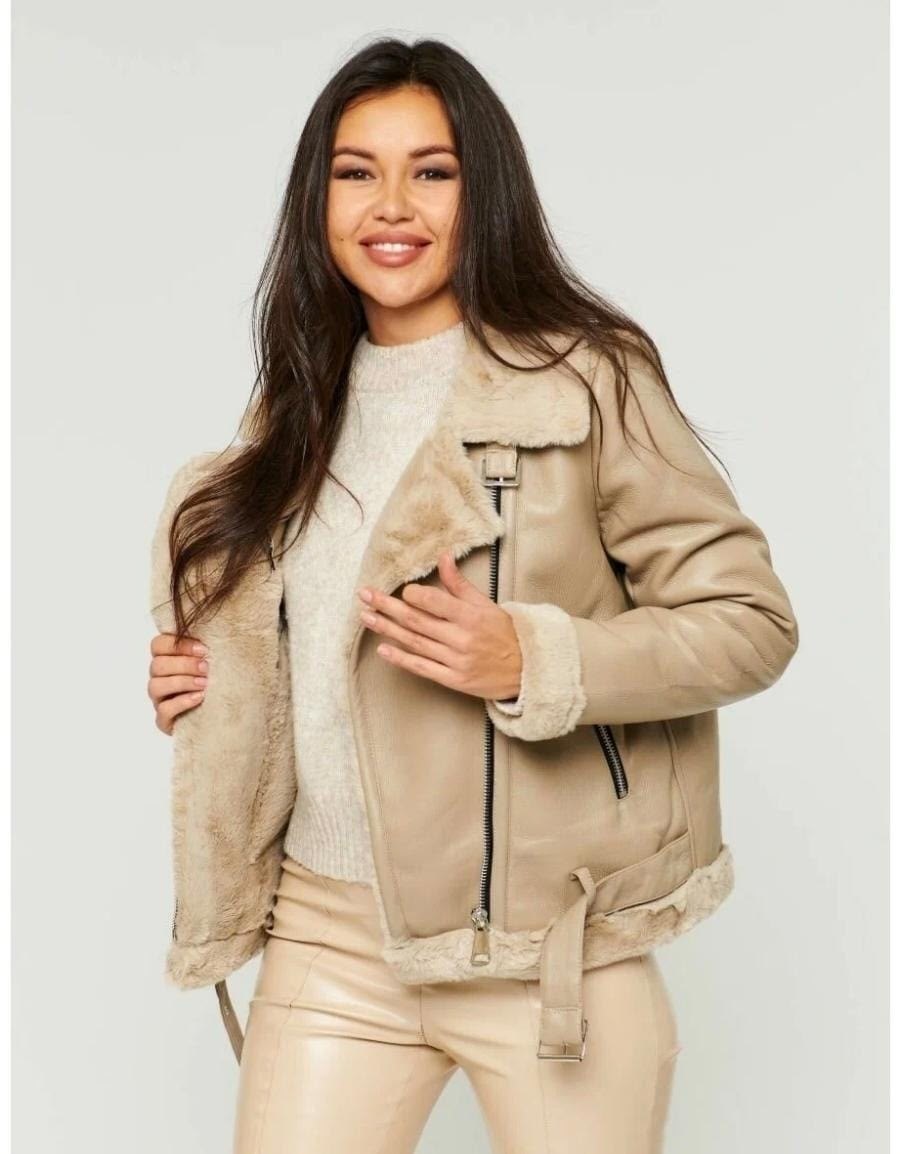 черная дубленка авиатор,зимние женские куртки из искусственной кожи,куртка из искусственной кожи женская,женская куртка из искусственной овечьей кожи,женская короткая куртка из искусственной кожи