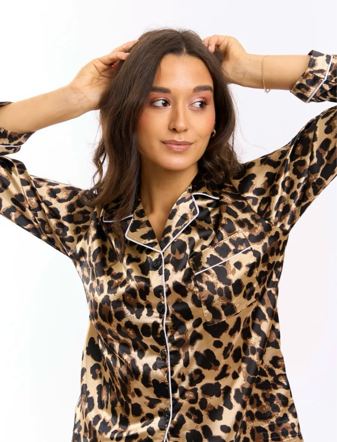 пижама коричневая,пижама женская,комплект пижама,пижама виктория сикрет леопард,женская пижама комплект