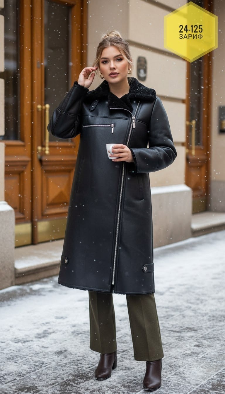 дубленка женская,дубленка из натурального меха,дубленка женская из натуральной овчины,черная дубленка,длинная дубленка