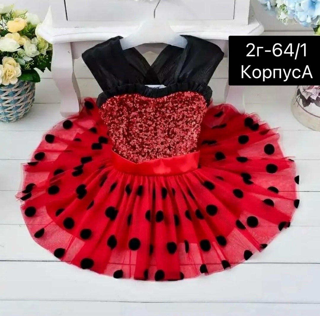 платье божья коровка для девочки,платье для девочки красное,для девочек платья,платье леди баг для девочек,платье леди баг