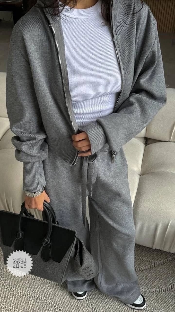 теплый трикотажный костюм,трикотажные костюмы,спортивные костюмы женские,cпортивный костюм женский на флисе,костюм женский серый