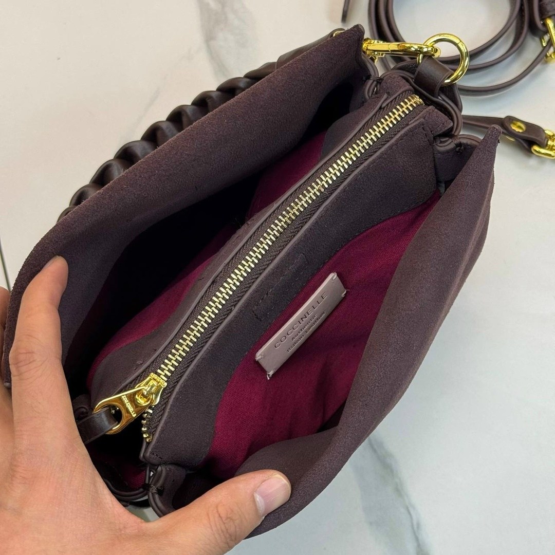 сумка coccinelle,замшевая сумка,сумка,сумки женская,сумка coccinelle boheme grana double