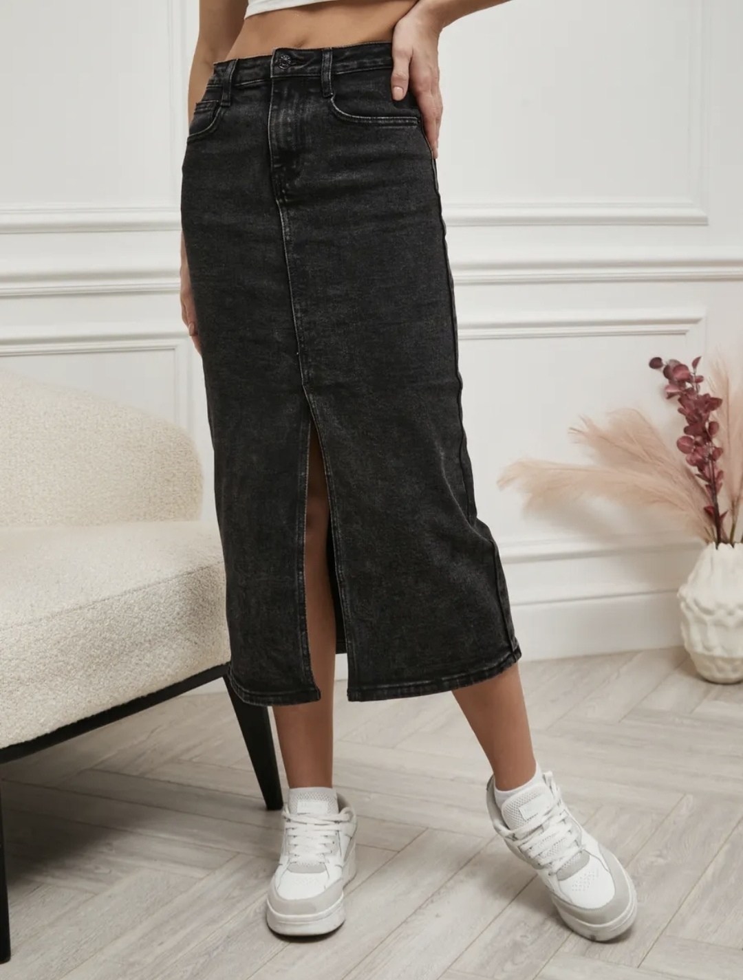 джинсовая юбка,юбка джинсовая миди с разрезом,юбка женская,юбка джинсовая длинная с разрезом,юбка