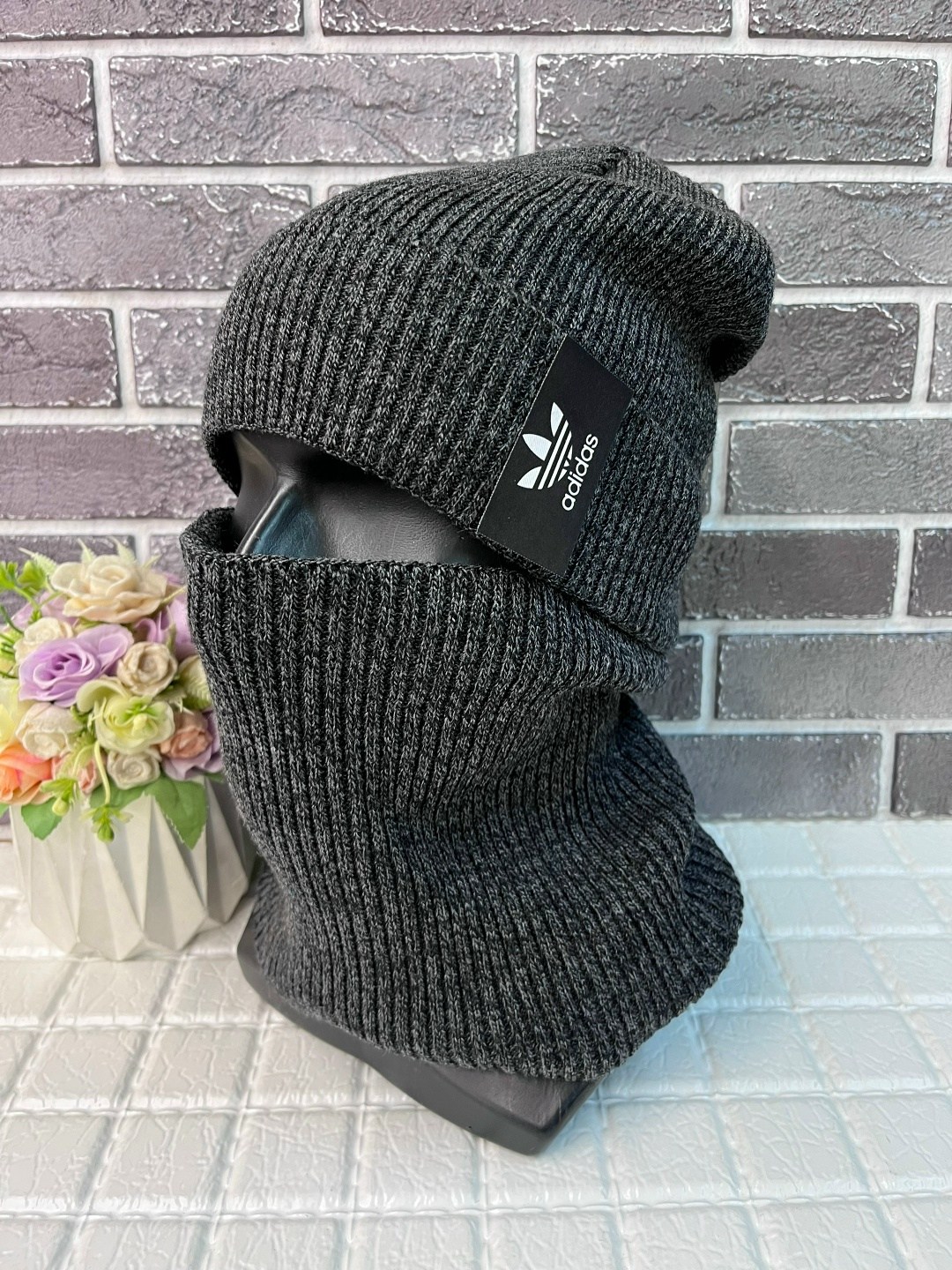 шапка и снуд,зимняя шапка и снуд,комплект шапка и снуд,комплект мужская шапка и снуд,шапка и снуд для мужчин