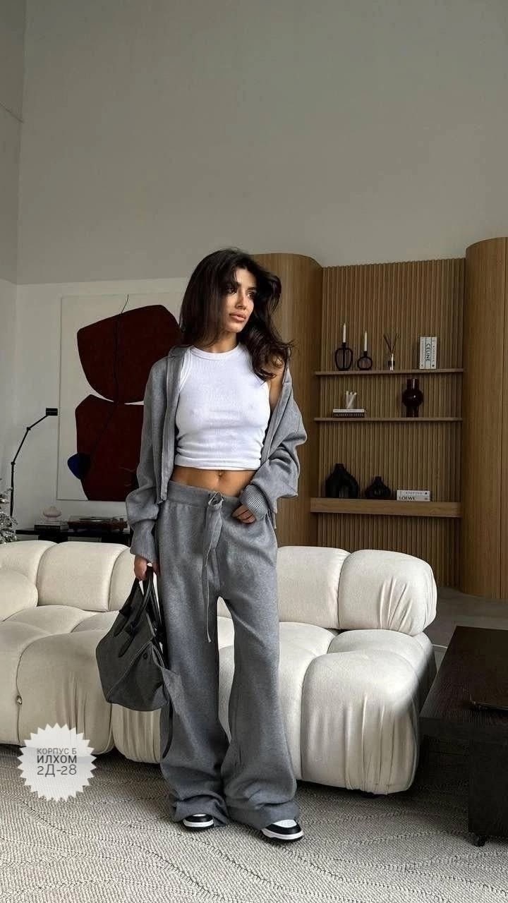 теплый трикотажный костюм,трикотажные костюмы,спортивные костюмы женские,cпортивный костюм женский на флисе,костюм женский серый