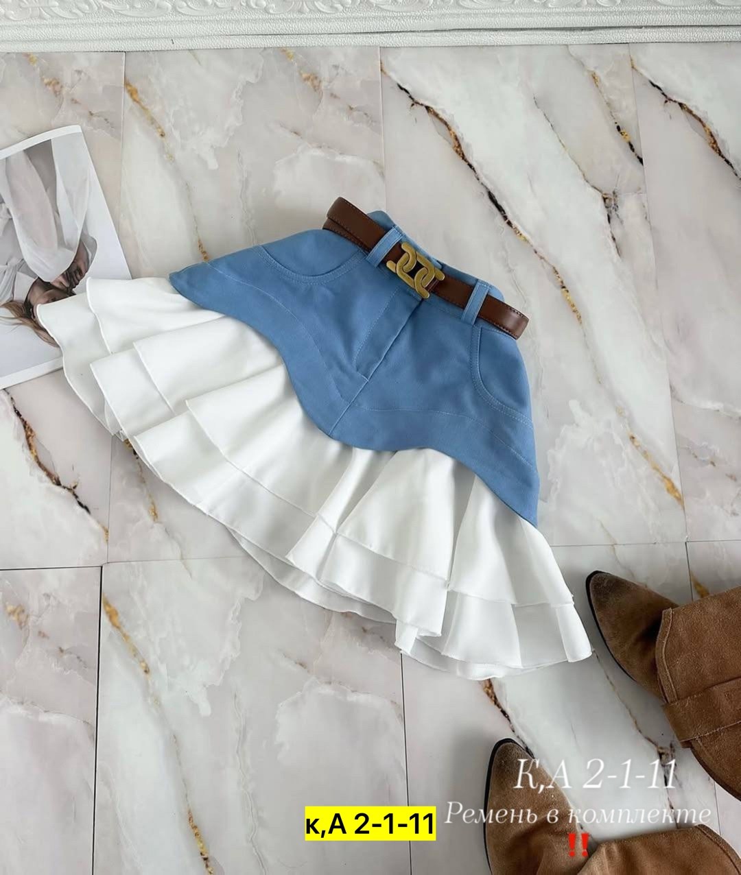 юбка,юбка джинс,юбка женская,юбка с оборками,юбка модная