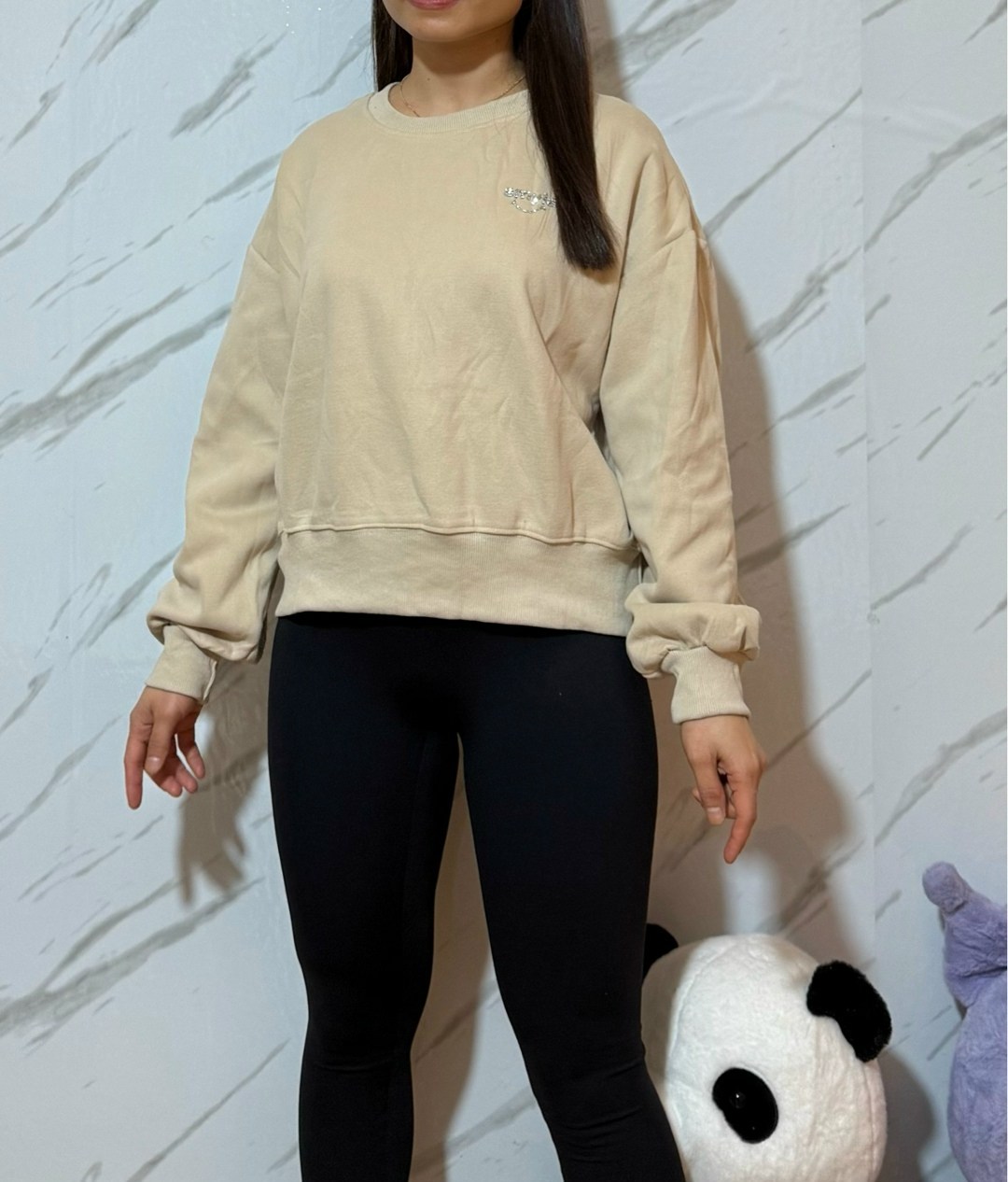 свитшот бежевый,свитшот и толстовка,свободный свитшот,свитшот женская,оверсайз свитшот