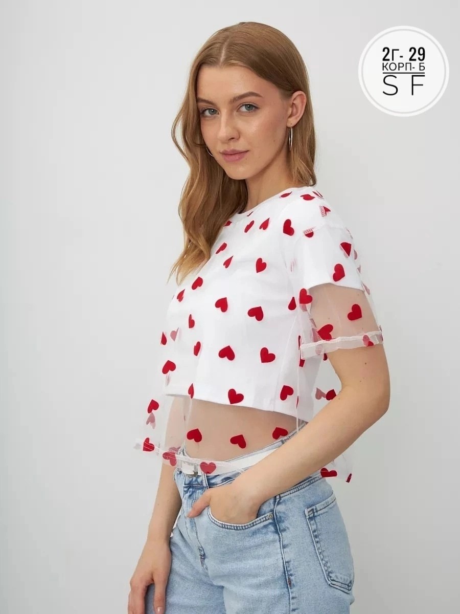 короткие футболки,женская футболка,летние женские футболки,футболка с сердечками