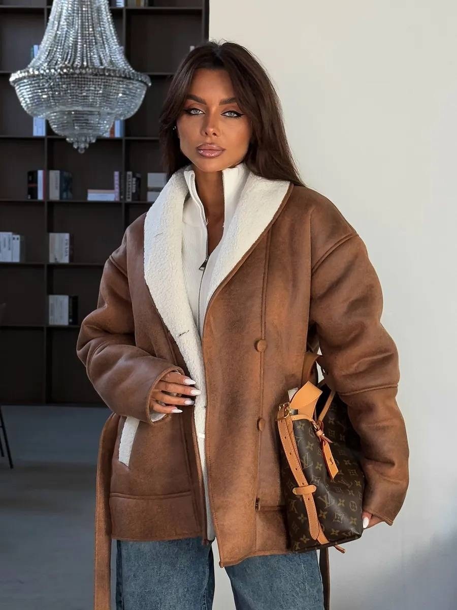 дубленка женская,куртка с поясом,пальто с поясом,модное пальто,теплая куртка