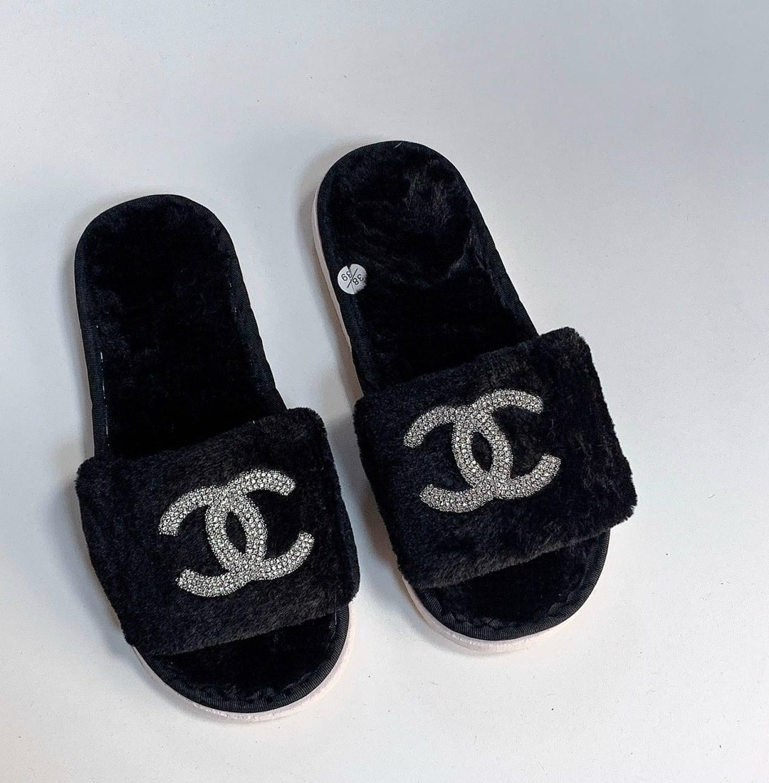 женские тапочки,домашние тапочки,,тапочки домашние шанель,тапочки модные