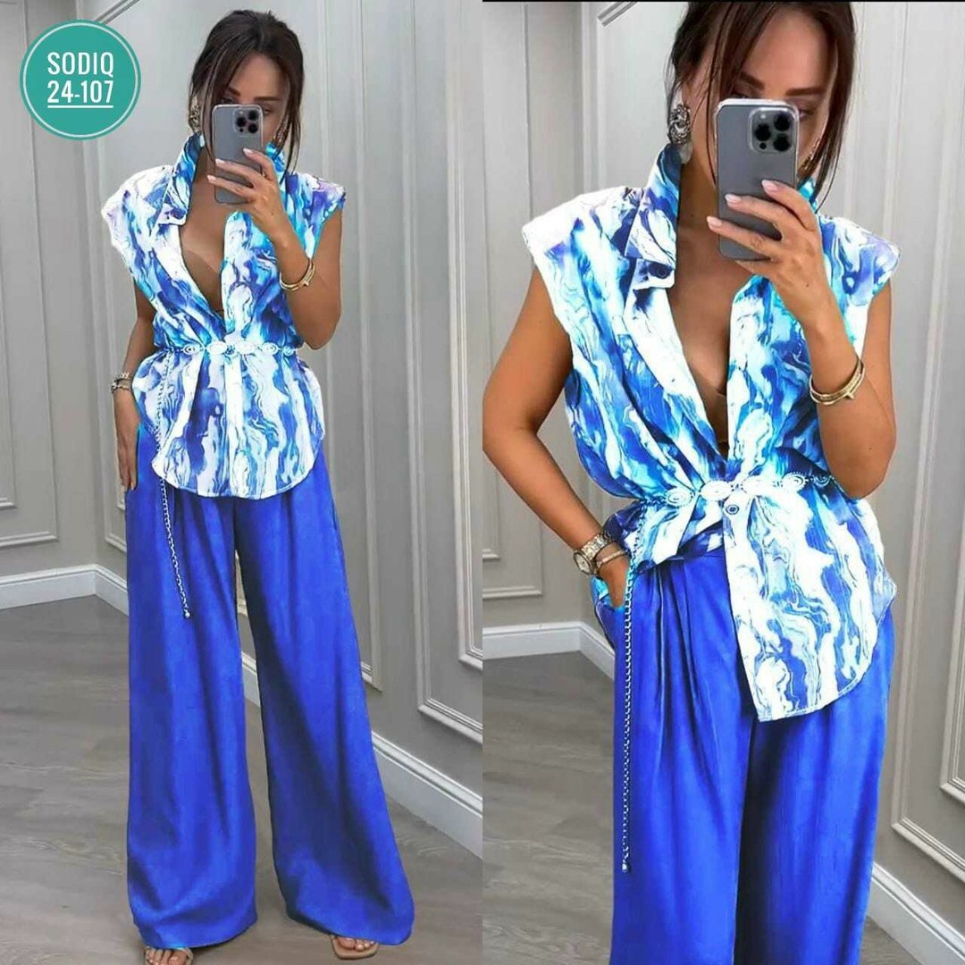 костюм женский атласный,костюм с брюками,женский брючный костюм,костюм с брюками палаццо