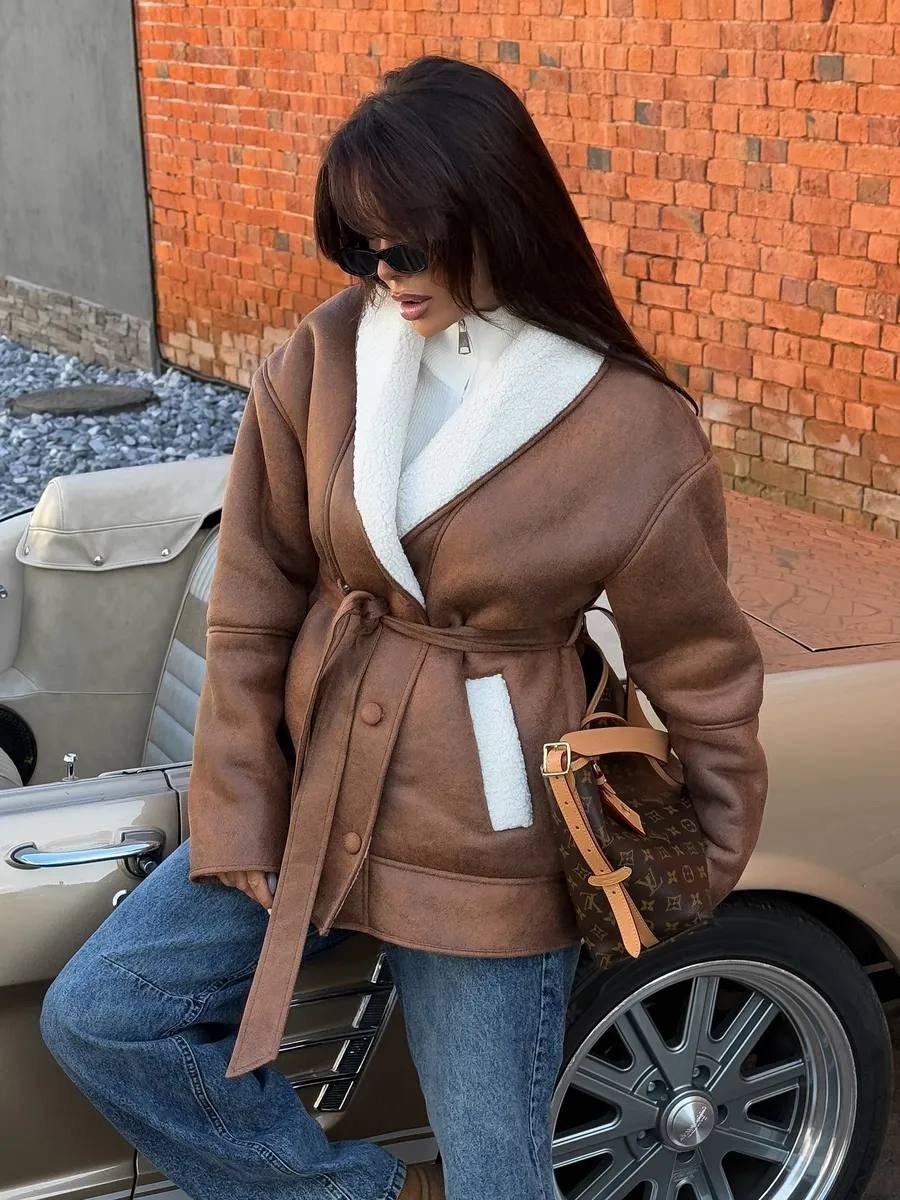 дубленка женская,куртка с поясом,пальто с поясом,модное пальто,теплая куртка