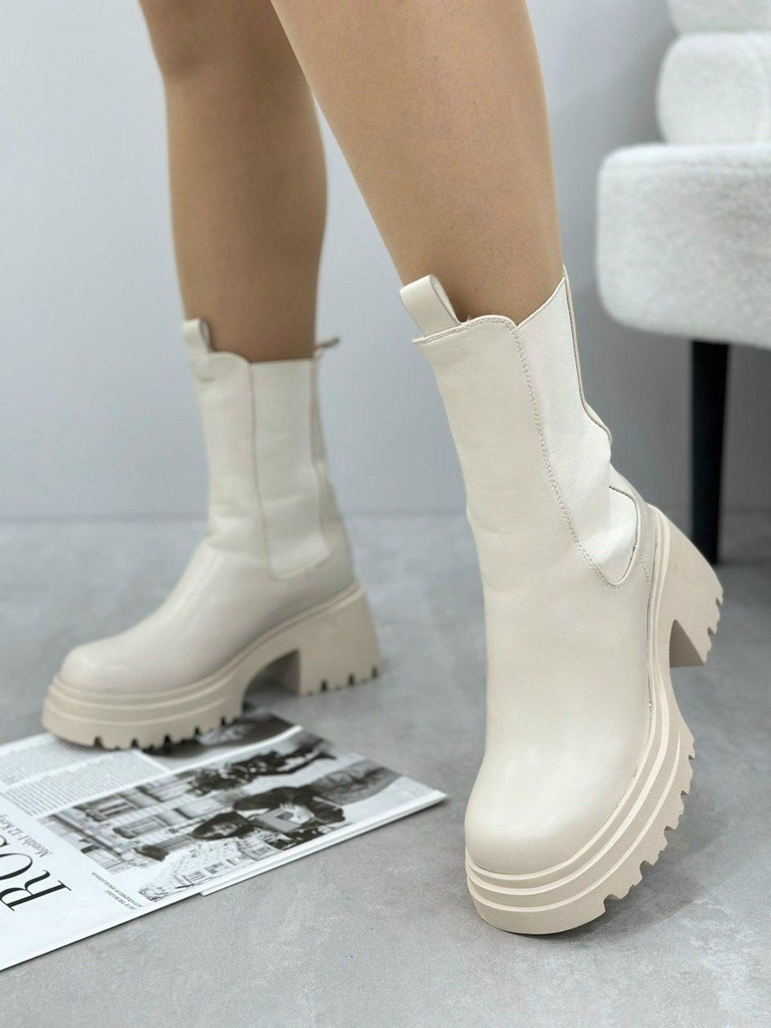 ботинки челси женские бежевые,ботинки женские,,женская ,ботинки модные