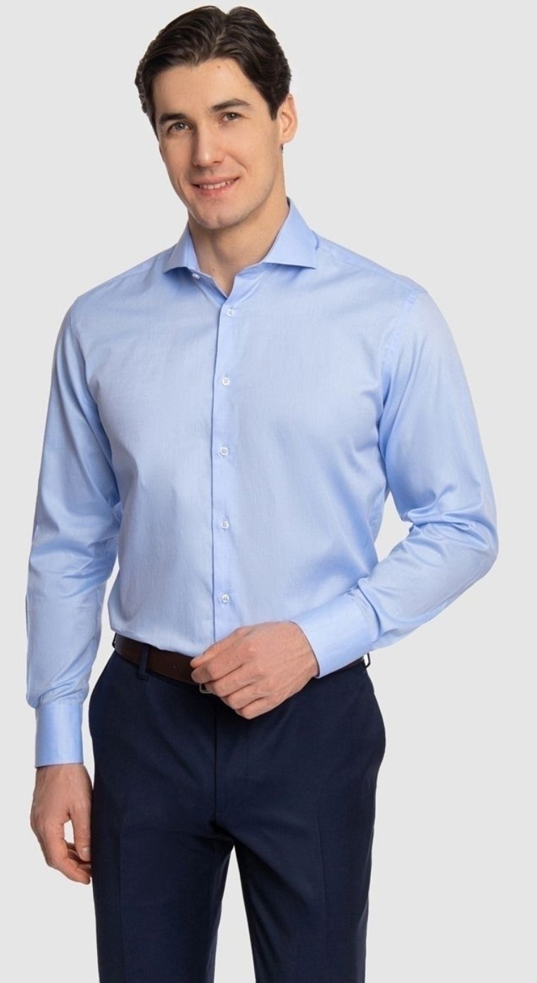 мужская рубашка,рубашка для мужчин,рубашка мужская длинный рукав greg 100,рубашка голубая,рубашка мужская классическая