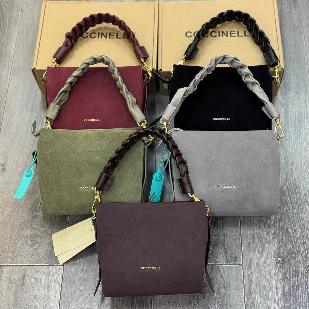 сумка coccinelle,замшевая сумка,сумка,сумки женская,сумка coccinelle boheme grana double