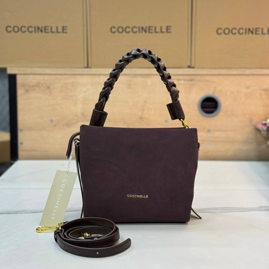 сумка coccinelle,замшевая сумка,сумка,сумки женская,сумка coccinelle boheme grana double