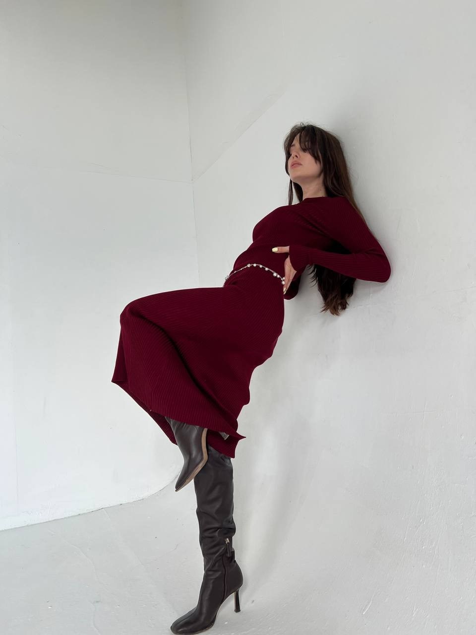 платье вязаное,трикотажное платье,платье лапша,платье бордовое,платье женское вечернее лапша