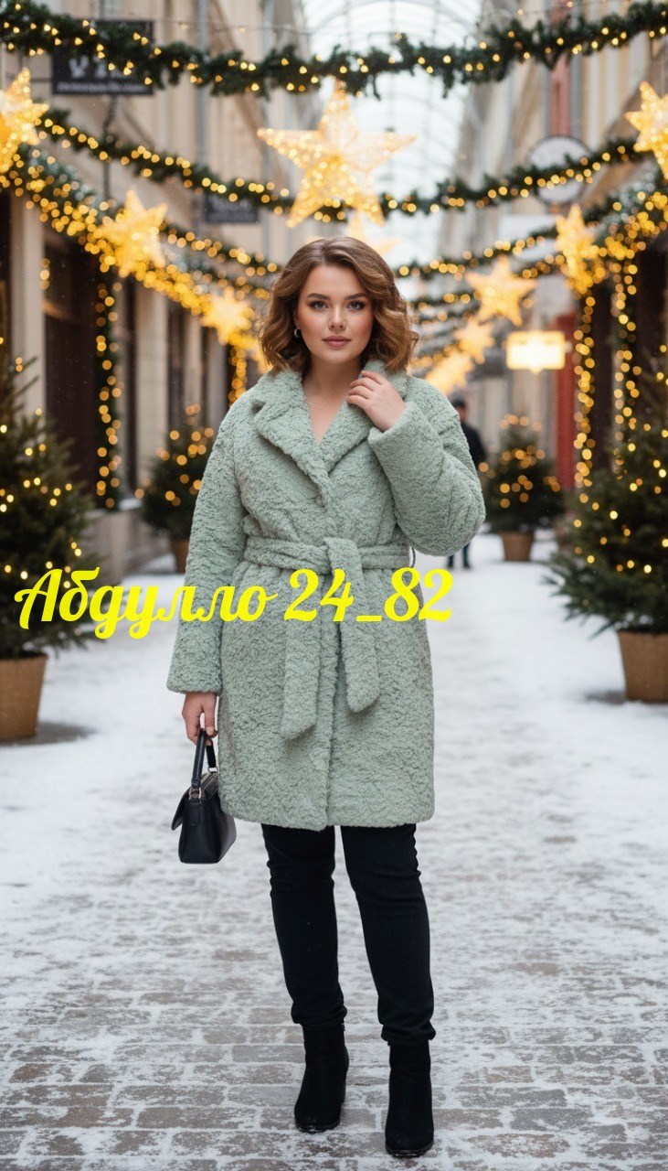 шуба из искусственного меха фисташкового цвета,стильное пальто,искусственная шуба,пальто барашек,эко шуба