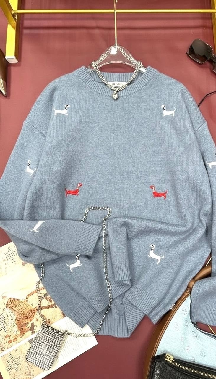 свитер с вышивкой,модные свитера,свитер с принтом,вязаные свитера,свитер